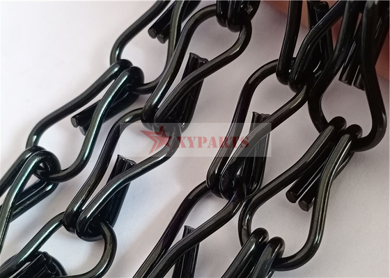 colore nero della tenda della mosca del collegamento a catena della lega di alluminio di 2.0x12x24mm per le finestre o le porte
