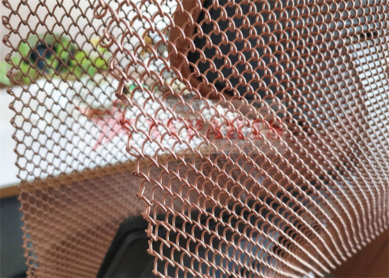 Tipo di collegamento rivestimento decorativo di Mesh Curtains For Architectural Wall del nastro metallico