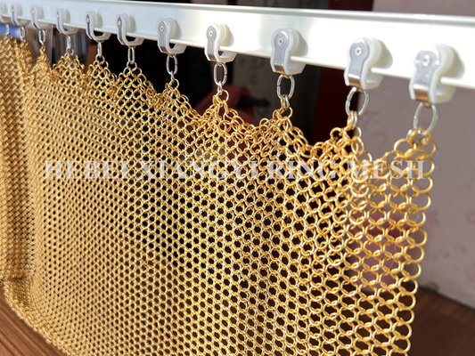Colore Wm Serie Chainmail Ring Mesh Curtain For Architectural Design dell'oro