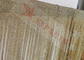 Cavo Mesh For Space Decoration della posta a catena della tenda 0.53x3.81mm della frangia del metallo di colore dell'oro