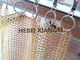 Acciaio inossidabile brillante Ring Mesh Chainmail Room Divider Curtain di colore 304 dell'oro 1mm x 8mm