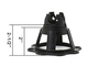 Cappuccio 1 1/2» - 2&quot; della cupola sedia di plastica del tondo per cemento armato della costruzione dei distanziatori di armatura in cemento armato